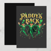 Invitation Paddy's Back St Patrick's Day Trump Dancing (Devant / Derrière)