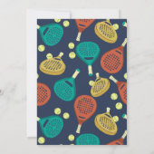 Invitation Padel Tennis Thème Personnalisé (Dos)