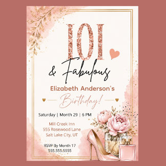 Invitation Paeon et Parfum Incroyable 101e Anniversaire