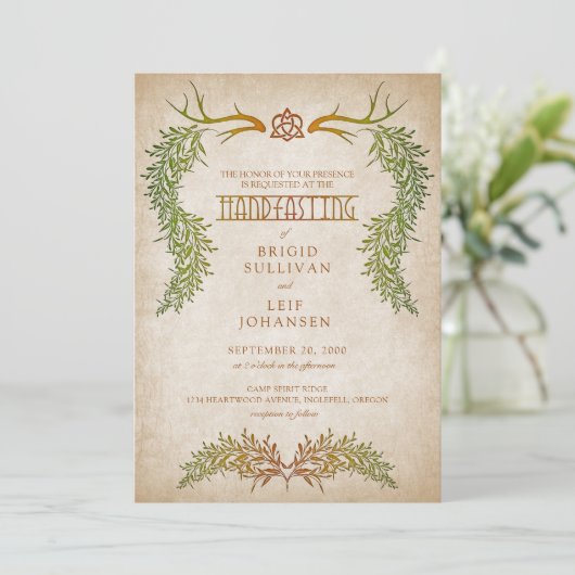 Invitation Pagan Handfasting Mariage (Debout devant)