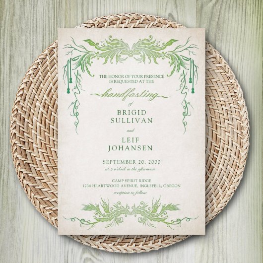Invitation Pagan Handfasting Mariage