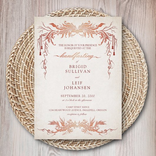Invitation Pagan Handfasting Mariage