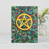 Invitation Pagan Yule Pentagram (Debout devant)