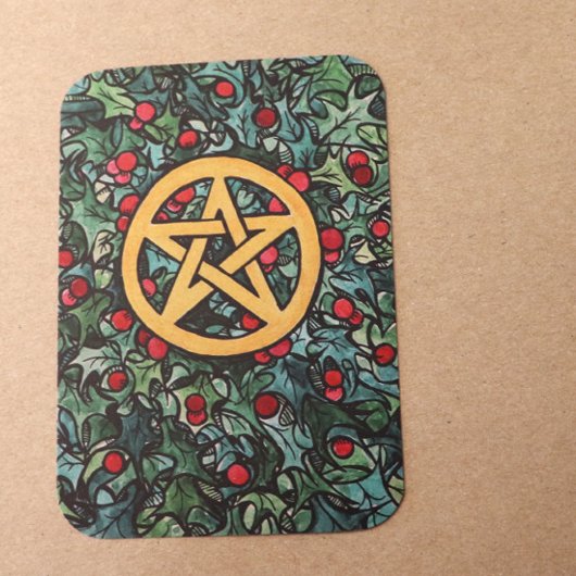 Invitation Pagan Yule Pentagram