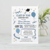 Invitation Page Carnet d'invitation de la fête de graduation (Debout devant)