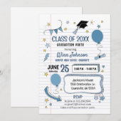 Invitation Page Carnet d'invitation de la fête de graduation (Devant / Derrière)