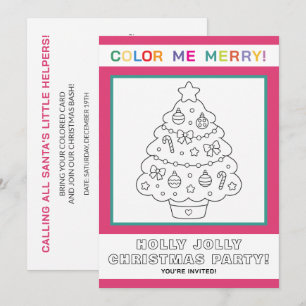 Invitation Page de coloriage interactif pour enfants d'arbre