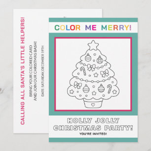Invitation Page de coloriage interactif pour enfants du sapin