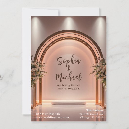 Invitation Page de couverture du magazine mariage (Devant)