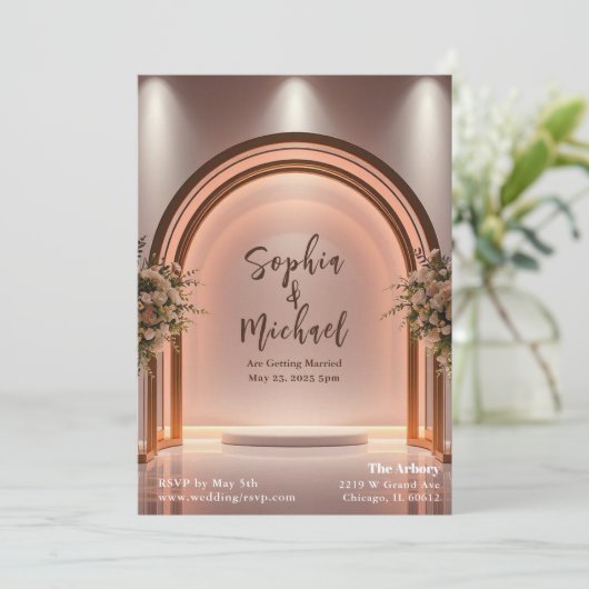 Invitation Page de couverture du magazine mariage (Debout devant)