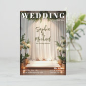 Invitation Page de couverture du magazine mariage (Debout devant)