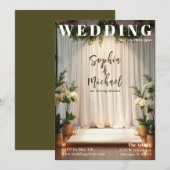 Invitation Page de couverture du magazine mariage (Devant / Derrière)