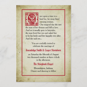Invitation Page de livre de contes Mariage Conte de Fées Vi