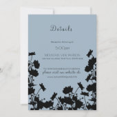 Invitation Page Détails de l'encre fleur sauvage Cornflower B (Devant)