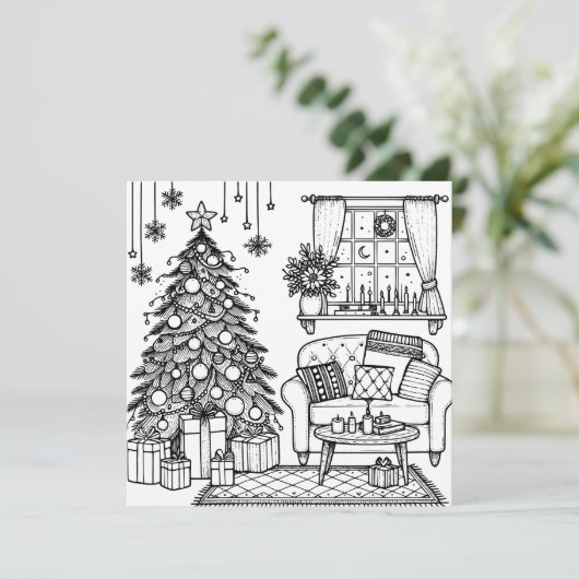 Invitation Page Joyeuse couleur de Noël (Debout devant)