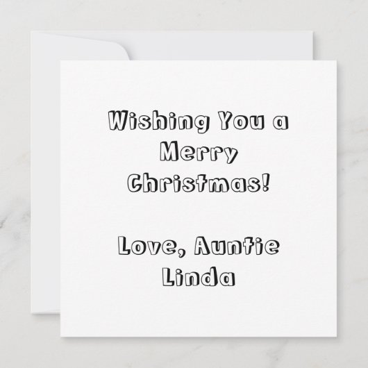 Invitation Page Joyeuse couleur de Noël (Dos)