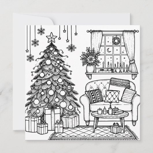 Invitation Page Joyeuse couleur de Noël (Devant)