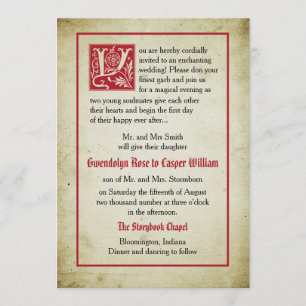 Invitation Page Storybook   Les Parents Mariages de Fairytale