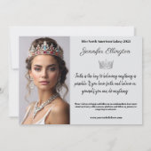 Invitation Pageant Essentials Autograph Comp Card (Dos)