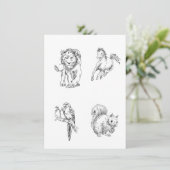 Invitation Pages de coloration Esquisse pour enfants (Debout devant)