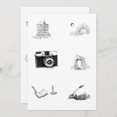 Invitation Pages de coloriage pour enfants Design créatif (Devant / Derrière)