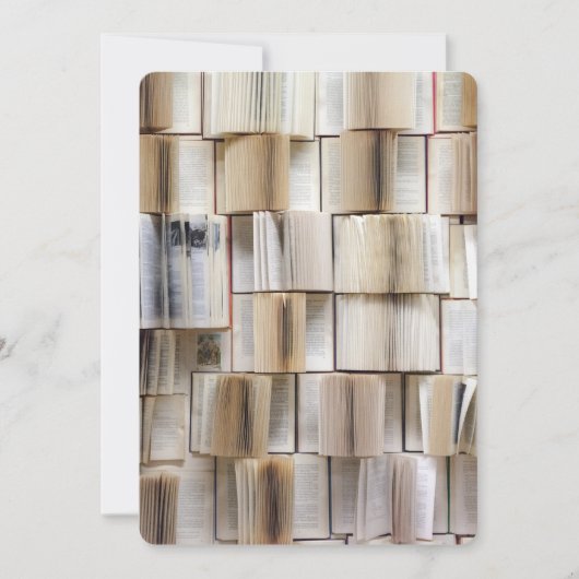 Invitation Pages de livres vintages ouverts (Devant)