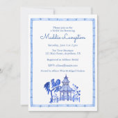 Invitation Pagode Aquarelle Chinoiserie (Devant)