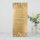 Invitation Pailleté Or 40e Anniversaire (Debout devant)