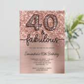 Invitation Pailleté Rose Gold Léopard 40 et Fabuleux (Debout devant)