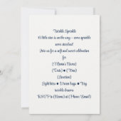 Invitation Pailleté scintillant | Nuit étoilée (Dos)