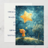 Invitation Pailleté scintillant | Nuit étoilée (Devant / Derrière)