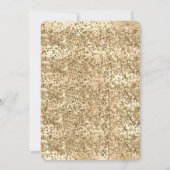 Invitation Pailletée Confit d'Étoiles Dorées (Dos)