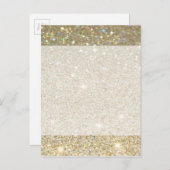 Invitation pailletée matte or pour toutes occasion (Devant / Derrière)