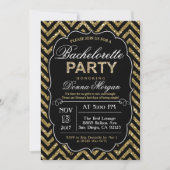 Invitation pailletée noire et or pour l'enterremen (Devant)