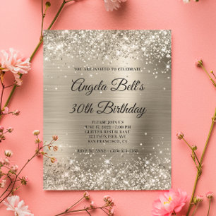 Invitation pailletée pas chère en feuille de plati