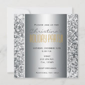 Invitation pailletée pour fête de fin d'année arge (Dos)