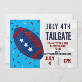 Invitation pailletée pour la fête de la tailgate d (Dos)