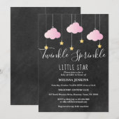 Invitation Paillette rose Sprinkle Baby Sprinkboard (Devant / Derrière)