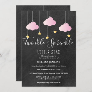Invitation Paillette rose Sprinkle Baby Sprinkboard