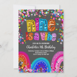 Invitation Paillettes Arc-en-ciel Sequins 9 est une invitatio