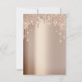 Invitation Paillettes de rose de gouttes de mariage de luxe d (Dos)