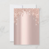 Invitation Paillettes de rose de gouttes de mariage de luxe d (Dos)