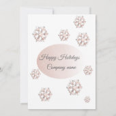 Invitation Paillettes d'or rose fête de Noël d'entreprise (Dos)