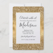 Invitation Paillettes dorées (Devant)