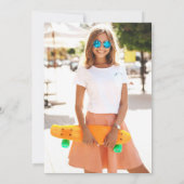 Invitation Paillettes dorées argentées de luxe dégradé Photo  (Dos)