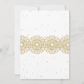 Invitation Paillettes dorées bordeaux style crochet laser cut (Dos)