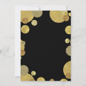 Invitation Paillettes dorées chic glamour Points Tendance Dou (Dos)