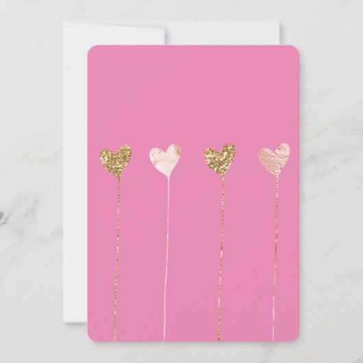 Invitation Paillettes dorées Fête d'anniversaire Chaînes card (Devant)