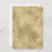 Invitation Paillettes dorées glamour imprimé léopard (Dos)