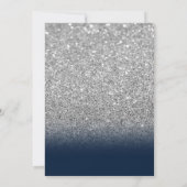 Invitation Paillettes, Fleurs Boho, Perles de Verre Bleu Quin (Dos)